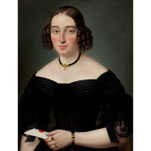 Early 19th-Century German School, Portrait Of A Lady With A Letter