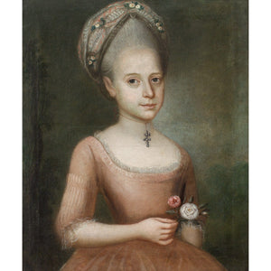 18th-Century French School, Portrait Of A Lady With Roses
