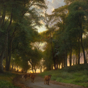 Edvard Petersen, Evening Landscape With Cattle