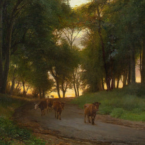 Edvard Petersen, Evening Landscape With Cattle