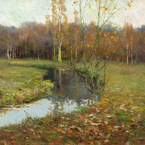 Early 20th-Century German School, Autumnal Landscape With Stream