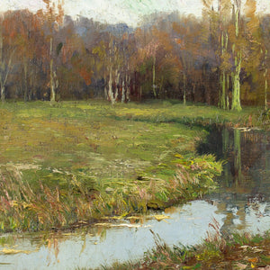 Early 20th-Century German School, Autumnal Landscape With Stream