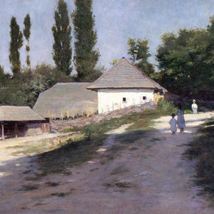 Late 19th-Century Eastern European School, Landscape With Farm Buildings