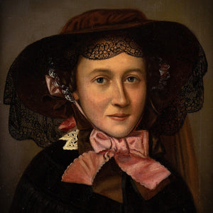 Early 19th-Century German School Biedermeier Portrait Of A Young Lady