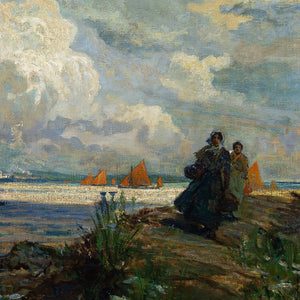 Elijah Albert Cox, Fishermen's Wives On A Dike On Return Of The Fleet