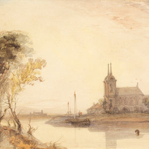 Alfred Gomersal Vickers, River Landscape With Church