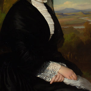 Heinrich Hollpein, Portrait Of A Lady In Black