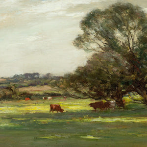 Owen Bowen ROI RCA, Rural Landscape With Cattle Shaded By Trees