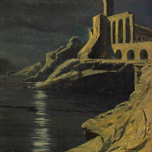 Josef Theodor Hansen, Nocturnal Study Of A Mosque By A Coastline