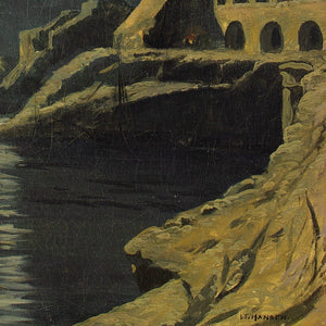 Josef Theodor Hansen, Nocturnal Study Of A Mosque By A Coastline