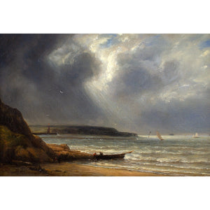 Adolphe-Hippolyte Couveley, Coastal Scene Near Boulogne