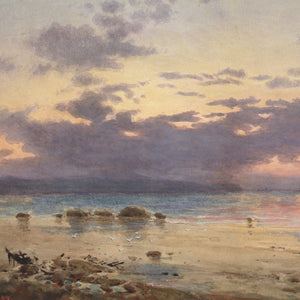 William Stephen Coleman, Coastal Landscape With Sunset