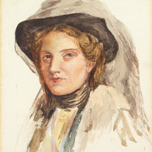 Late 19th-Century British School, Portrait Study Of A Woman