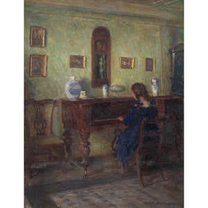 Christian Asmussen, Interior Scene With Girl At The Piano