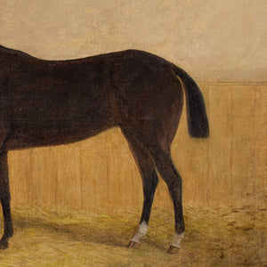 19th-Century English School, Portrait Of A Bay Mare In A Stable