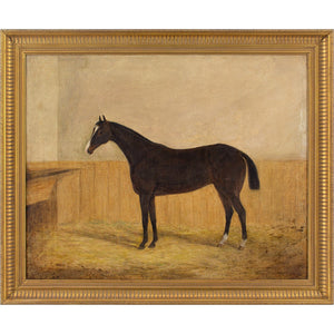 19th-Century English School, Portrait Of A Bay Mare In A Stable