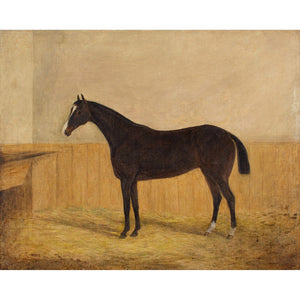 19th-Century English School, Portrait Of A Bay Mare In A Stable