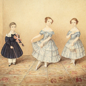 19th-Century English School, Group Portrait Of Three Children