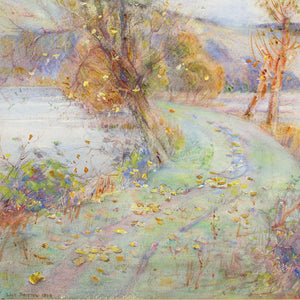 Lily Bristow, Autumnal Landscape With Pond