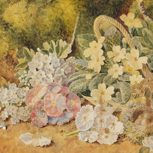 Eloise Harriet Stannard (Follower), Still Life With Baskets, Bird’s Nest & Flowers