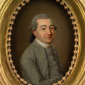 18th-Century Danish School, Miniature Portrait Of A Gentleman