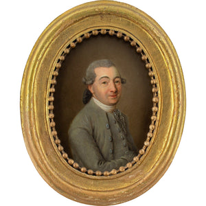 18th-Century Danish School, Miniature Portrait Of A Gentleman