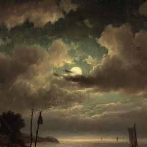 Carl Bille, Coastal Nocturne With Sailboats