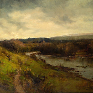 Owen Bowen, River Landscape With Figure