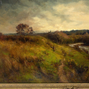 Owen Bowen, River Landscape With Figure