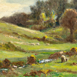 Ernest Higgins Rigg, Summer Landscape With Grazing Sheep