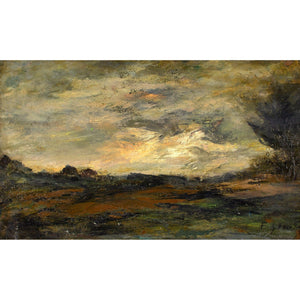 Fritz Heider, Stormy Landscape With Turbulent Clouds