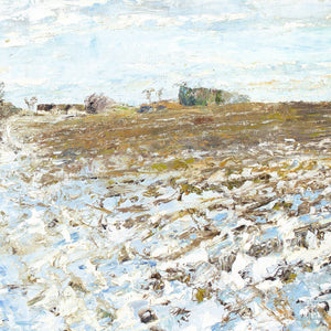 20th-Century Danish School, Snow Landscape With Track