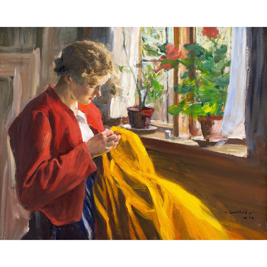 Sam Uhrdin, Sewing By The Window