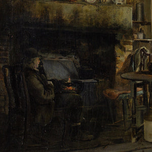Jacob Kornerup, Kitchen Interior With Figure Resting