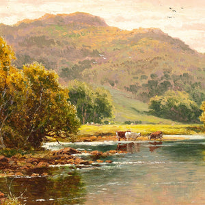 Henry H Parker, Highland Loch With Cattle