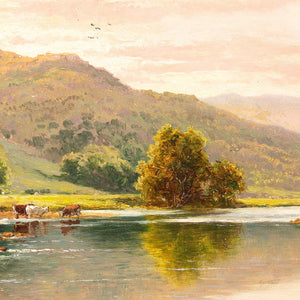 Henry H Parker, Highland Loch With Cattle