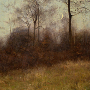 Ernst Ludwig Von Aster, Autumn Landscape With Crescent Moon
