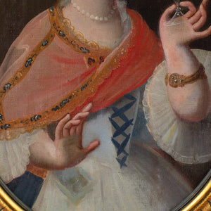 18th-Century German School, Portrait Of A Lady Holding A Glass