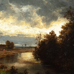 Emma Von Boeckh, River Landscape With Cattle & Drover