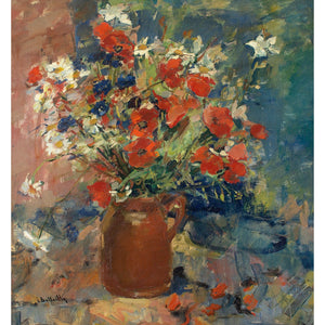 Irène Bataille, Still Life With Poppies & Daisies