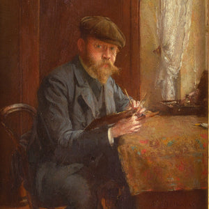 Ernst Kielwein, Self Portrait At Table