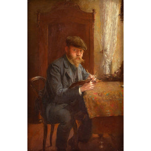 Ernst Kielwein, Self Portrait At Table