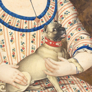 Late 18th-Century German School, Portrait Of Marie Magdalene Fürgang With A Pug
