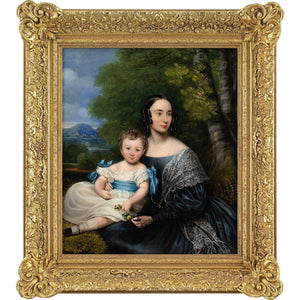 Charles Dickinson Langley, Portrait Of A Mother & Child