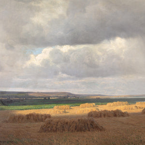 Alfred Broge, Rural Coastal Landscape With Rain