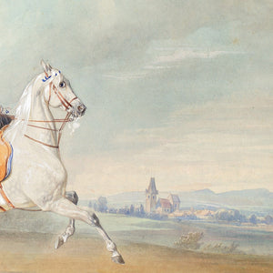 19th-Century, A Lady Riding A Grey Mare