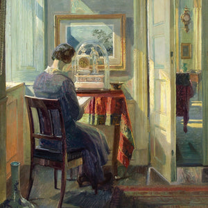 Robert Panitzsch, Sunlit Interior With Lady Reading