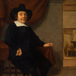 18th-Century Dutch School, Portrait Of A Seated 17th-Century Gentleman