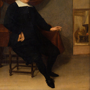 18th-Century Dutch School, Portrait Of A Seated 17th-Century Gentleman Within An Interior