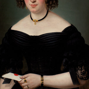 Early 19th-Century German School, Portrait Of A Lady With A Letter